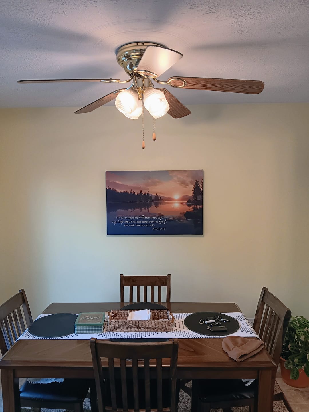 Customer photo review of Psalm 121:1-2 My Help Cometh From The Lord Wall Art Canvas