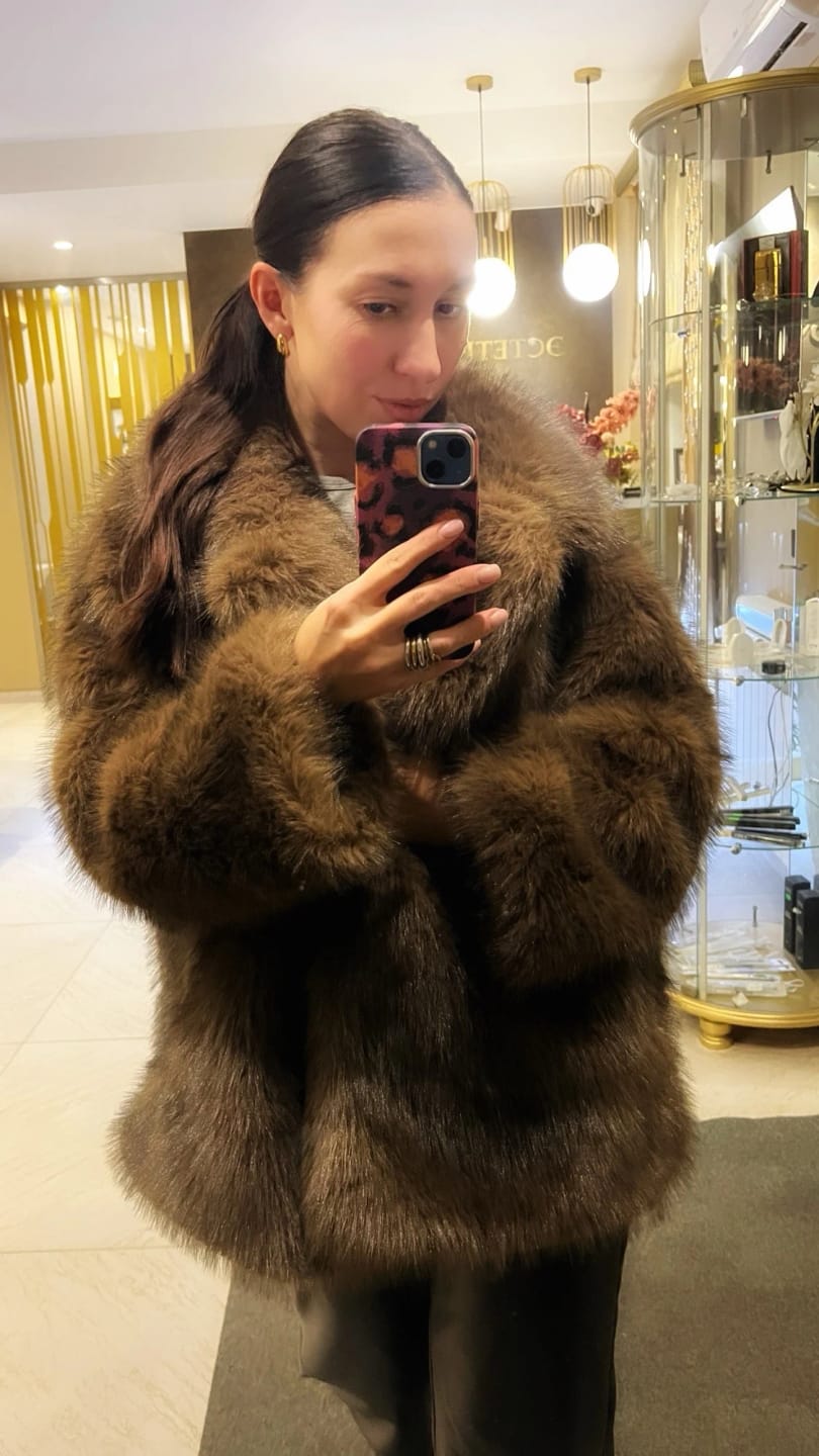 Customer photo review of Tilda Faux Fur Coat
