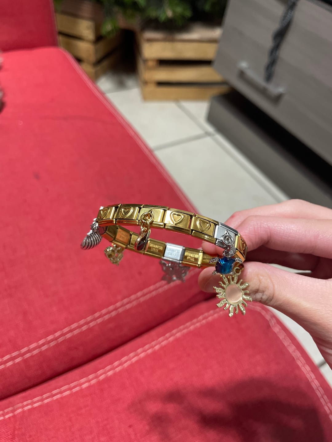 Customer photo review of Charm Tulipanes rosas
