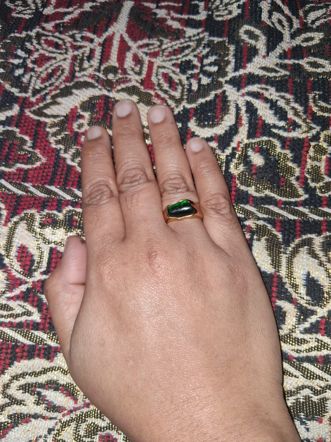 Customer photo review of Greenstone Enigma Ring