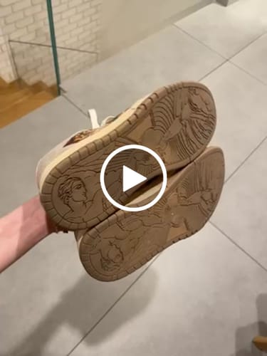 Customer video review of The Creation of Adam Sneakers