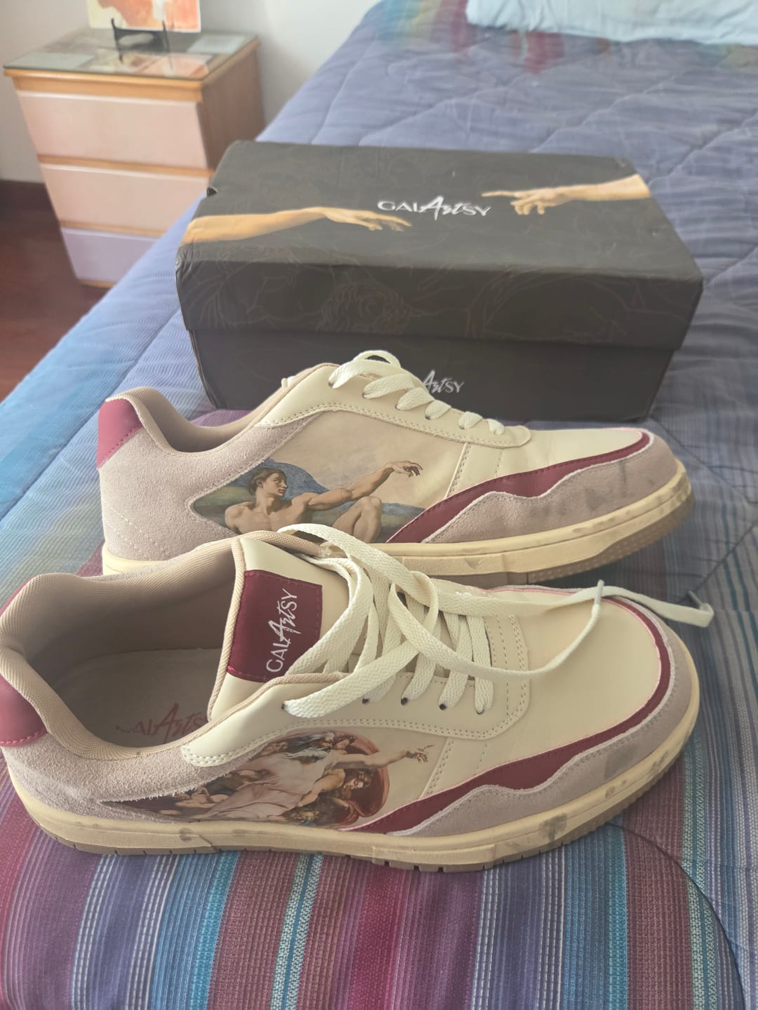 Customer photo review of The Creation of Adam Sneakers
