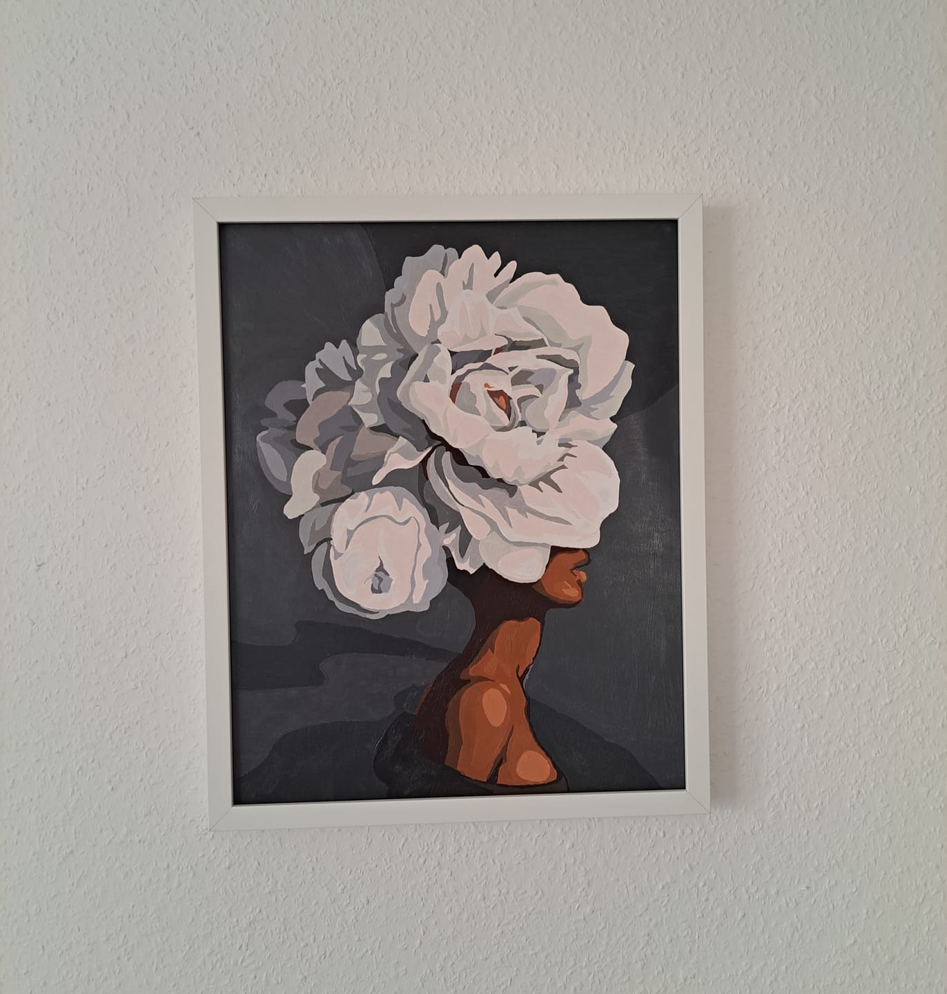 Customer photo review of Malen nach Zahlen - Frau mit Blumenhaar