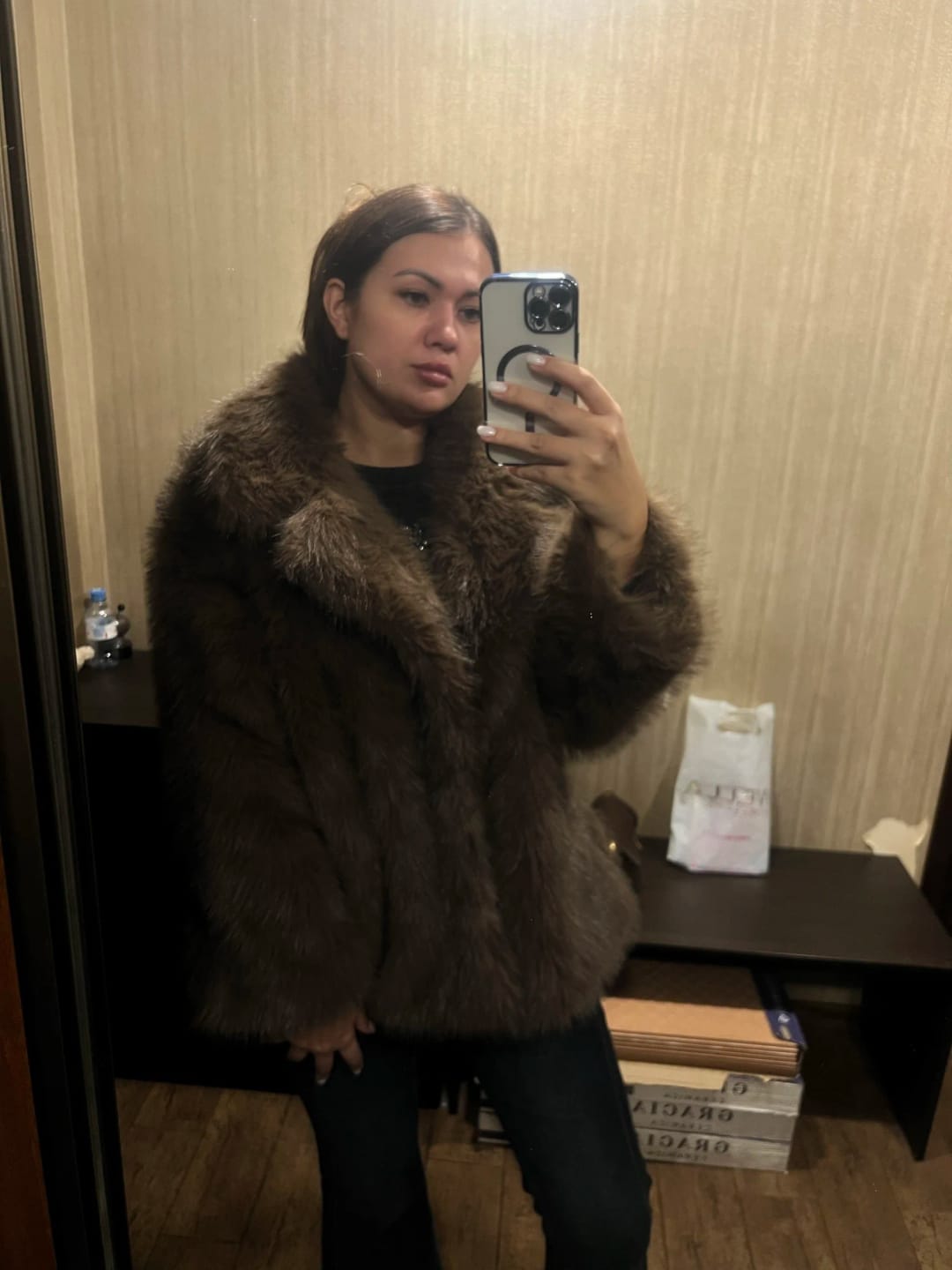 Customer photo review of Tilda Faux Fur Coat
