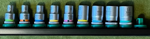 Customer photo review of Wera Magnetic socket rail A 4 Zyklop socket set, 1/4" drive, 9 pieces