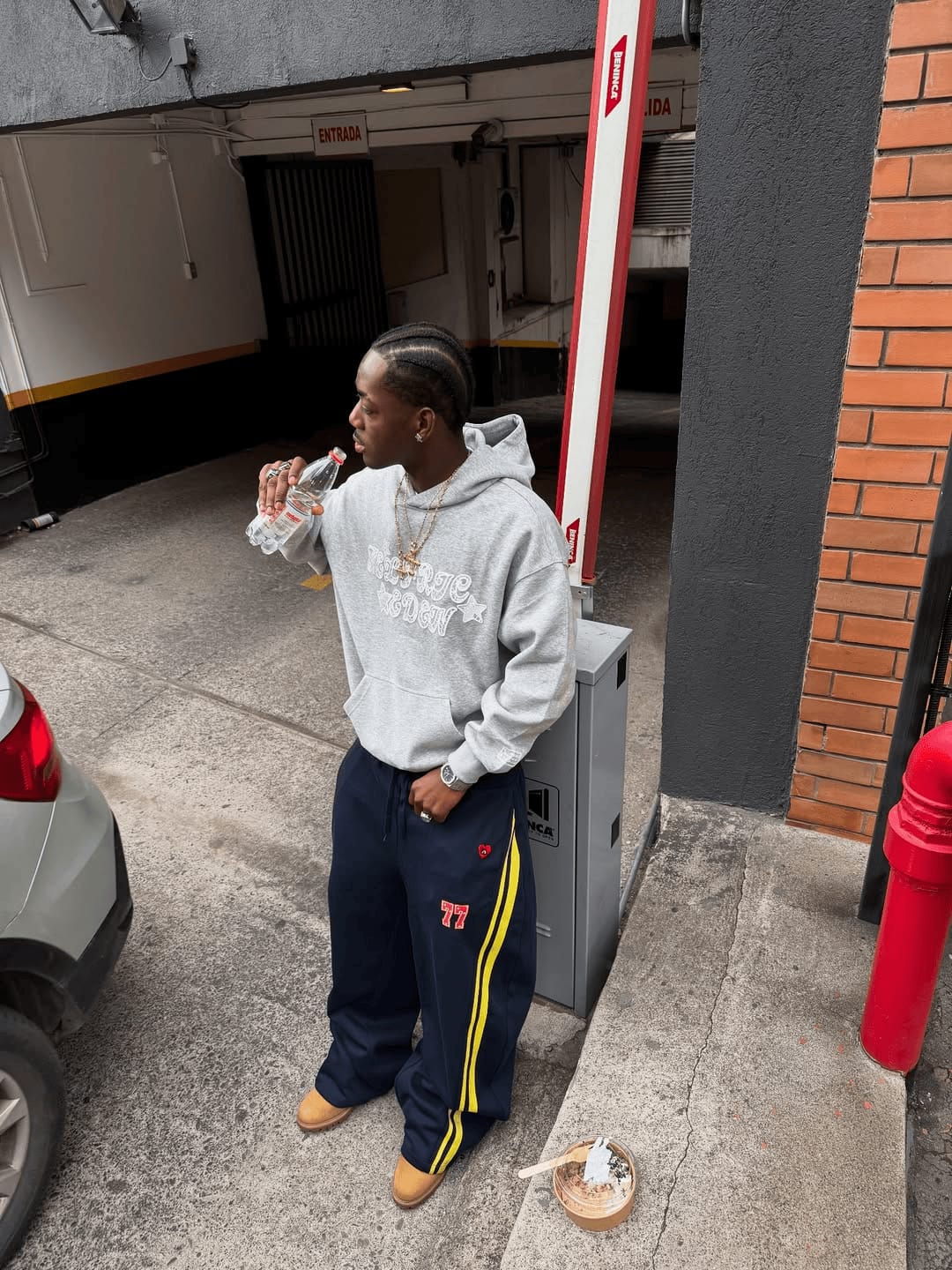 Customer photo review of Aelfric Eden Stripe Baggy Barrel Sweatpants