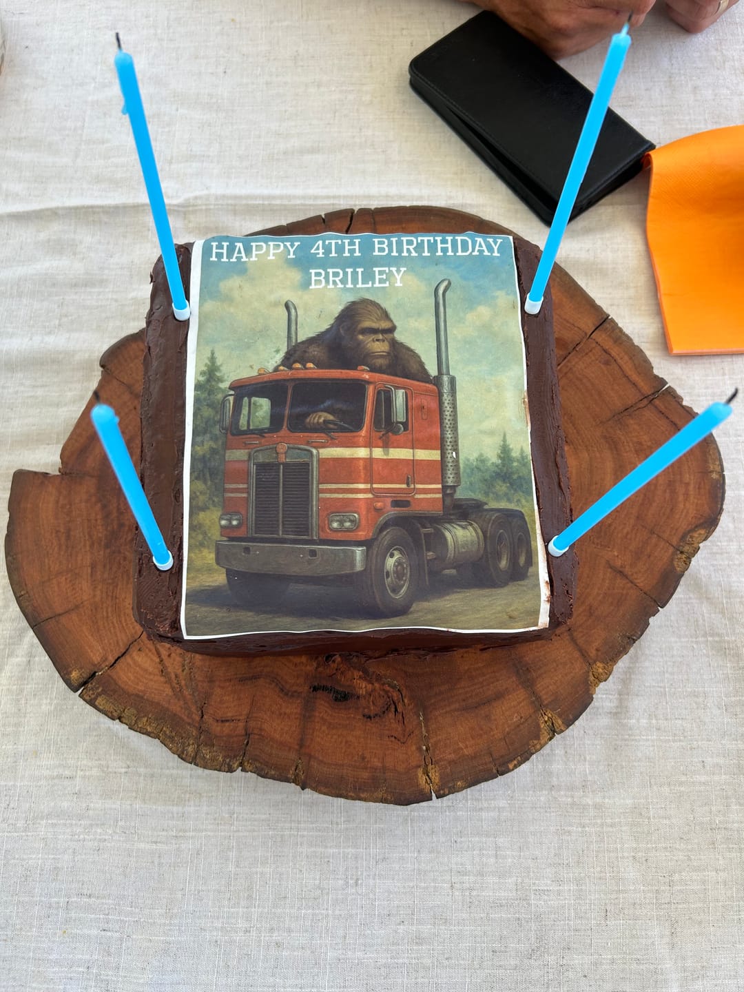 Customer photo review of 19 cm x 19 cm Square Pre-cut Custom Edible Icing Image
