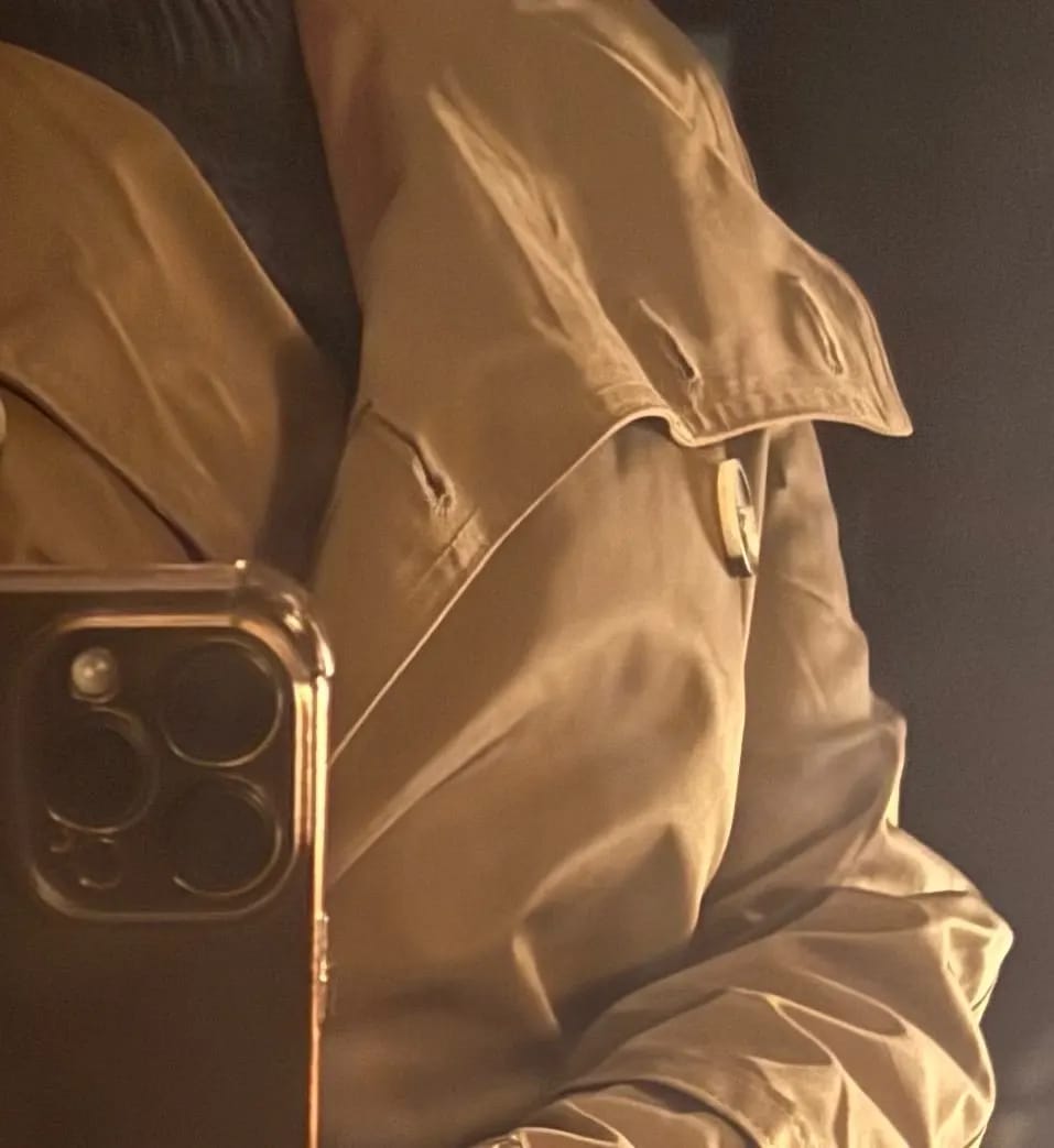 Customer photo review of Lisa Cropped Trench Coat