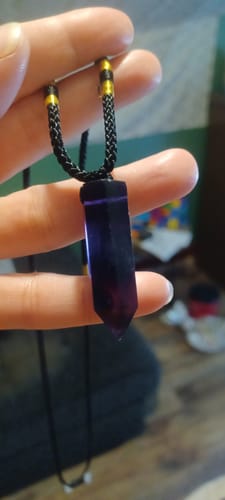 Customer photo review of Natural Fluorite Necklace