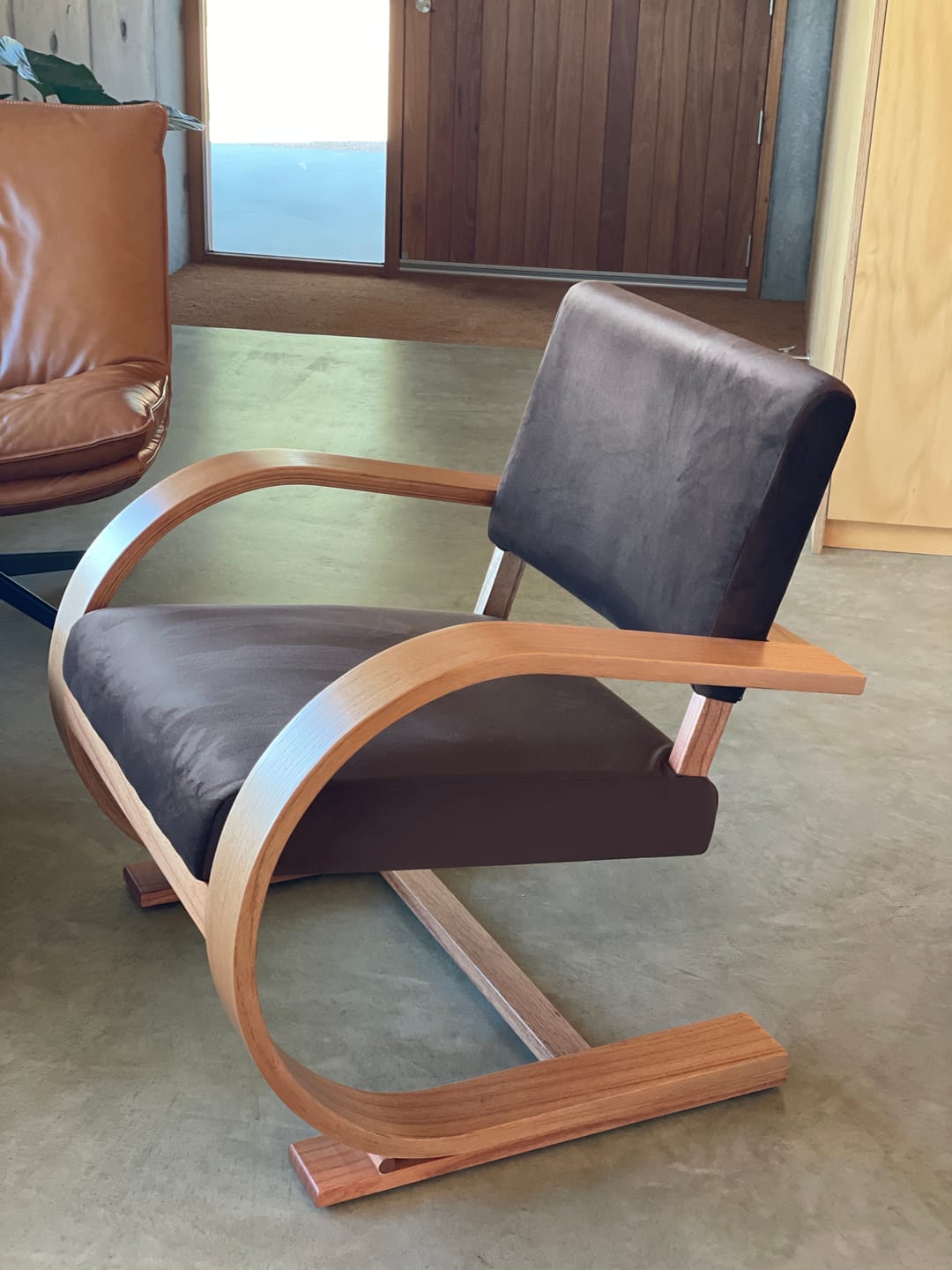 Customer photo review of French Modernist Armchair | Coffee Velvet