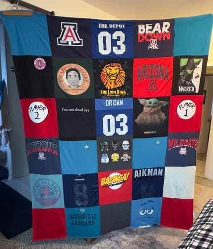 Customer photo review of Classic T-Shirt Blanket