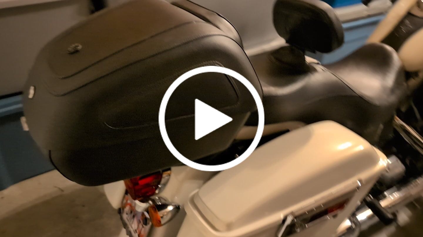 Customer video review of 42L - Challenger XL Leather Wrapped Hard Motorcycle Trunk