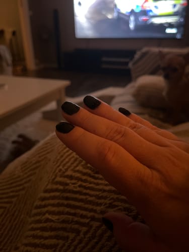 Customer photo review of Sapphire Black Dipping Powder