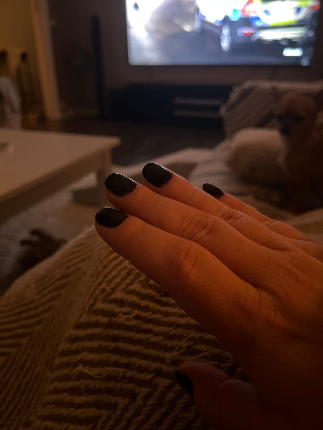 Customer photo review of Sapphire Black Dipping Powder