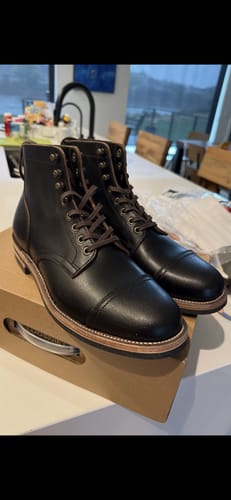 Customer photo review of CapToe Service Boot -luosjiet®boots - Black Waxed Flesh