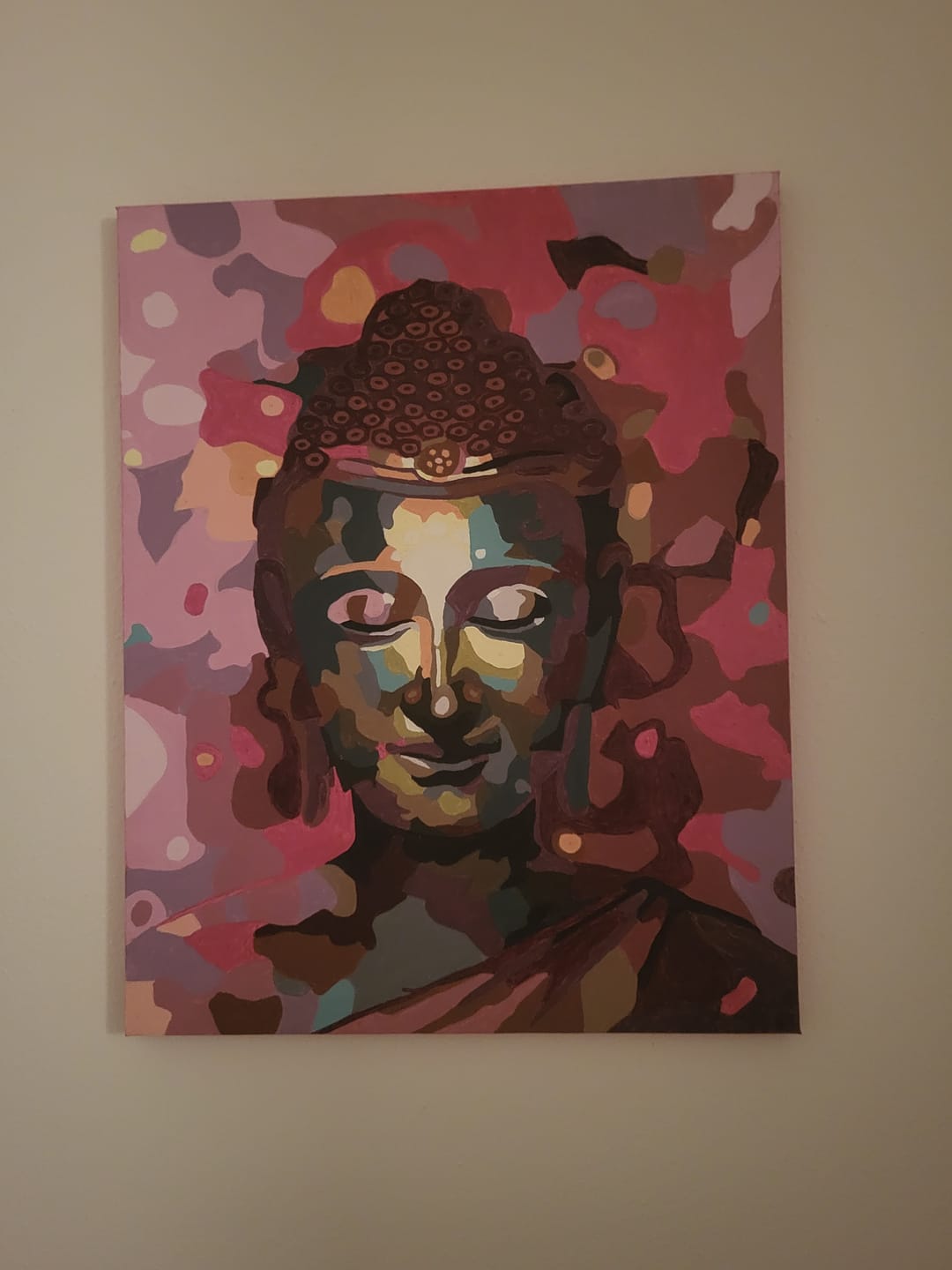 Customer photo review of Malen nach Zahlen - Der pinke Buddha