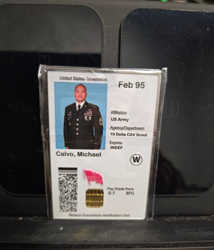 Customer photo review of Premium Custom CAC Military Coin – Personalized with Logo & Rank