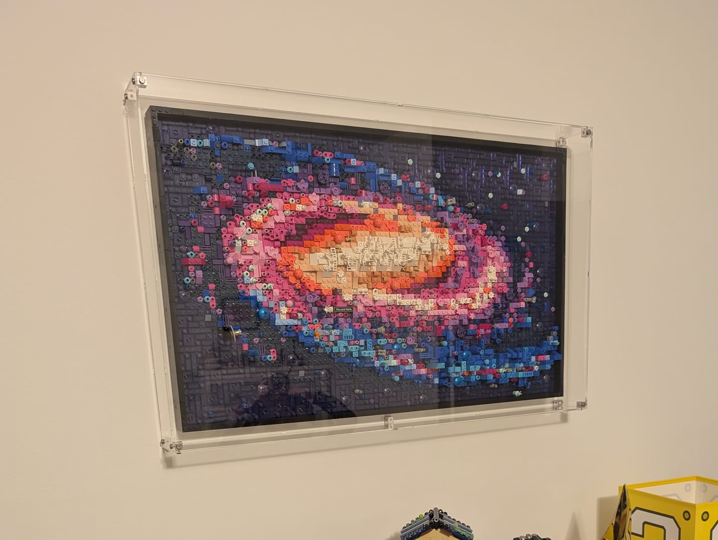 Customer photo review of Wall Mounted Display Case for LEGO® 31212 Art The Milky Way Galaxy