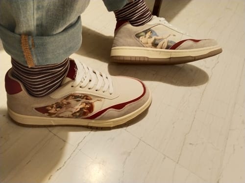 Customer photo review of The Creation of Adam Sneakers