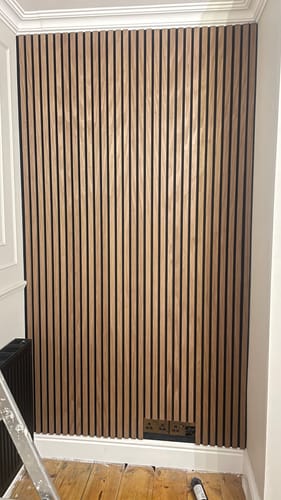 Customer photo review of Acoustic Slat Wall Panel - Walnut