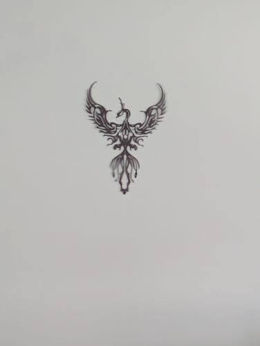 Customer photo review of Rising Phoenix - Metal Wall Art