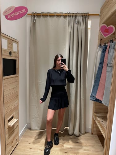 Customer photo review of Vestido Panal Black