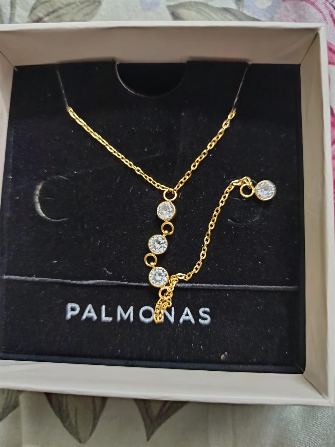 Customer photo review of Sparkling Elegance Stone Necklace