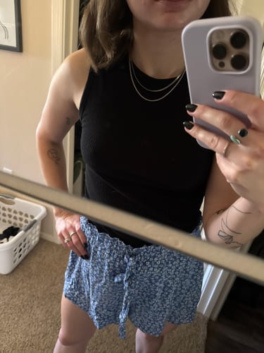 Customer photo review of Alexandra Silver Layered Necklace