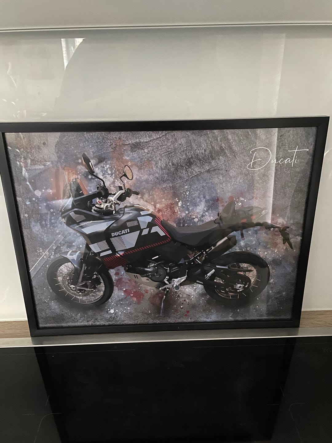 Customer photo review of Dein Motorroad als Aquarell Poster | Geschenk für Motorradfahrer