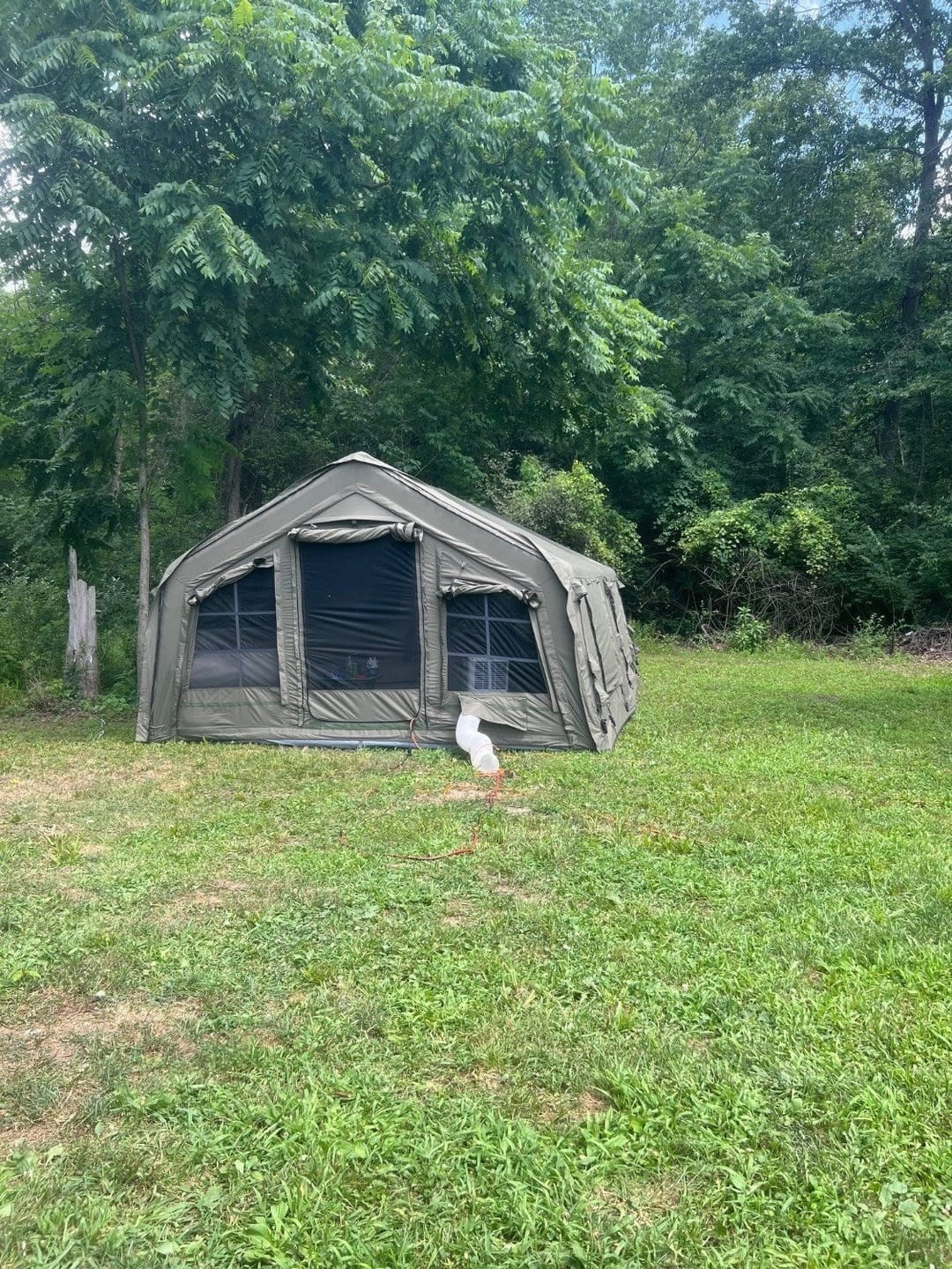 Customer photo review of Coody 17.2 (Koala-7) Forest Green Large Inflatable Tent for Camping (2-10 person)