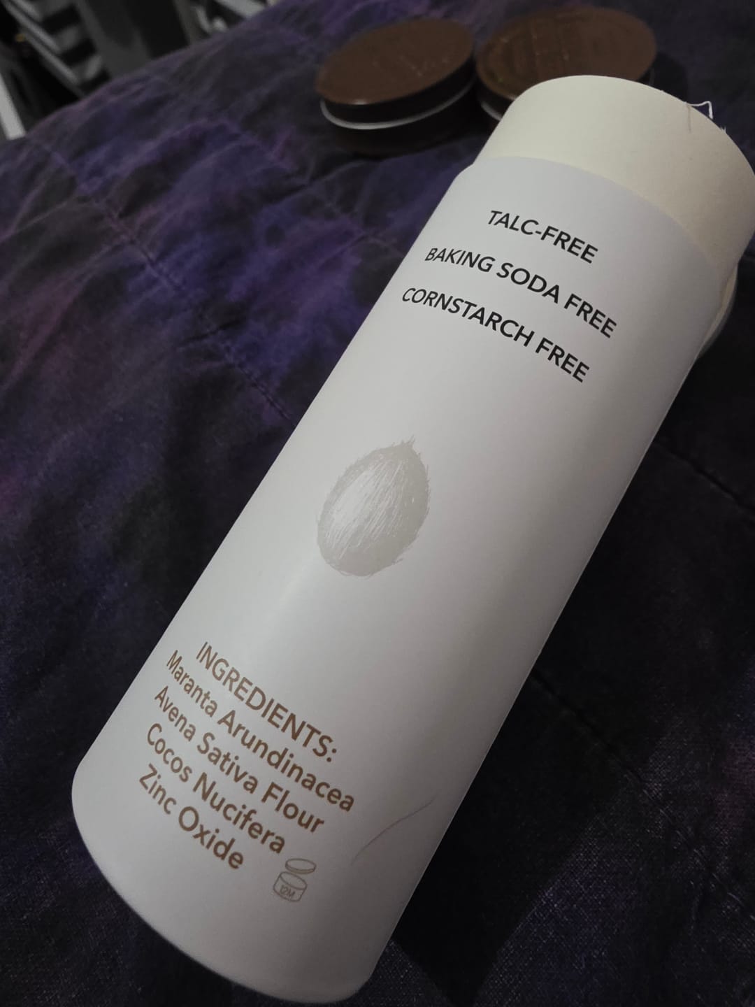 Customer photo review of Talc-Free Coconut Milk & Oats Body Powder