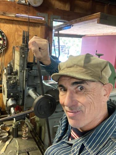 Customer photo review of Duck Canvas Railroad Engineer Cap