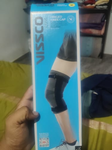 Customer photo review of Hinged Knee Cap | Supports the Knee joint with mediolateral hinges | Color - Grey (Single Piece)