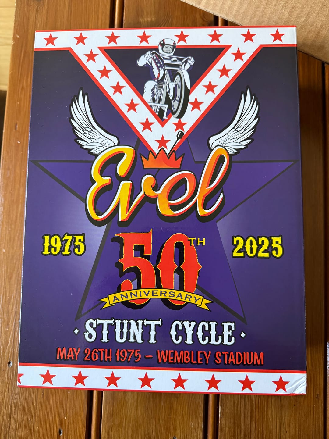 Customer photo review of Wembley 50th Anniversary Evel Knievel Stunt Cycle Set – Limited Gold Edition