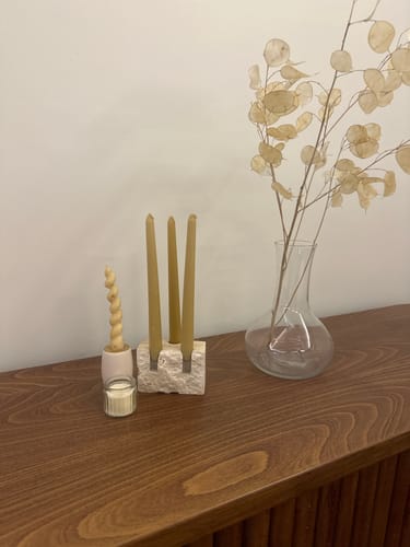 Customer photo review of Mermer 3 Kollu Şamdan Naturel