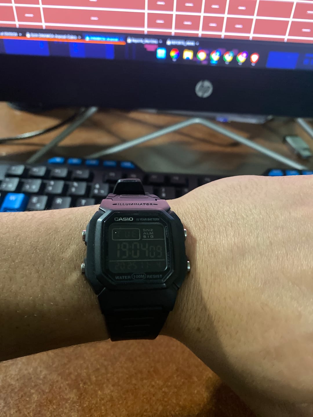 Customer photo review of Reloj Casio Vintage W-800H-1B Negro Pantalla Negativa