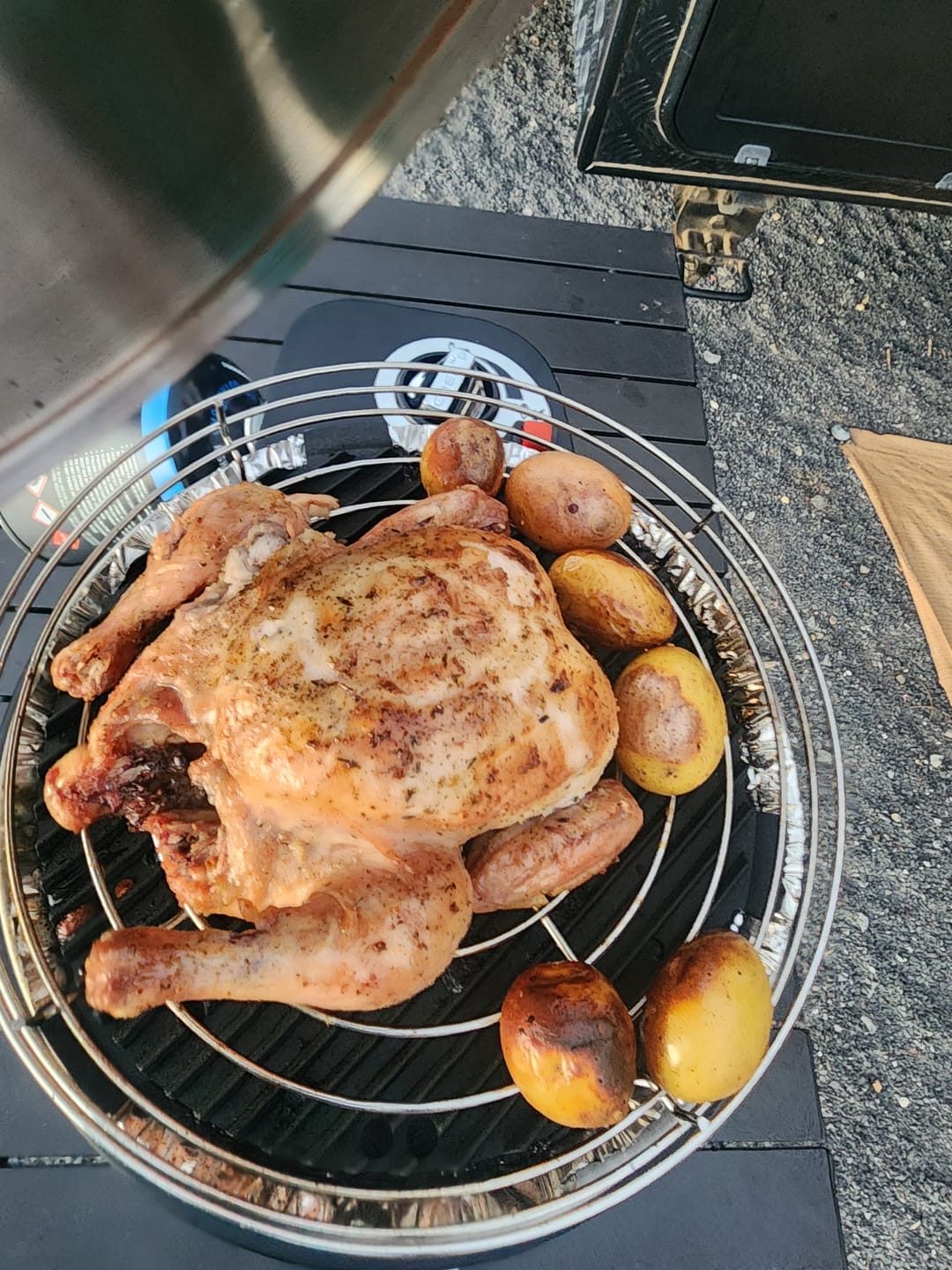 Customer photo review of COBB Grill Black Gas Bundle with Pizza Stone