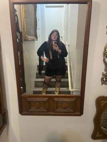 Customer photo review of Rainbow Chaser Romper in Black