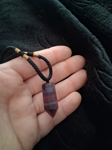 Customer photo review of Natural Fluorite Necklace