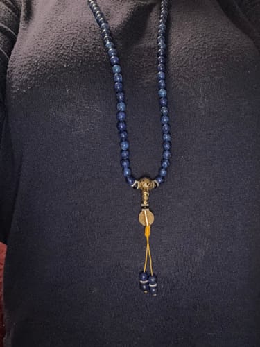 Customer photo review of Lapis Lazuli Third Eye Mala
