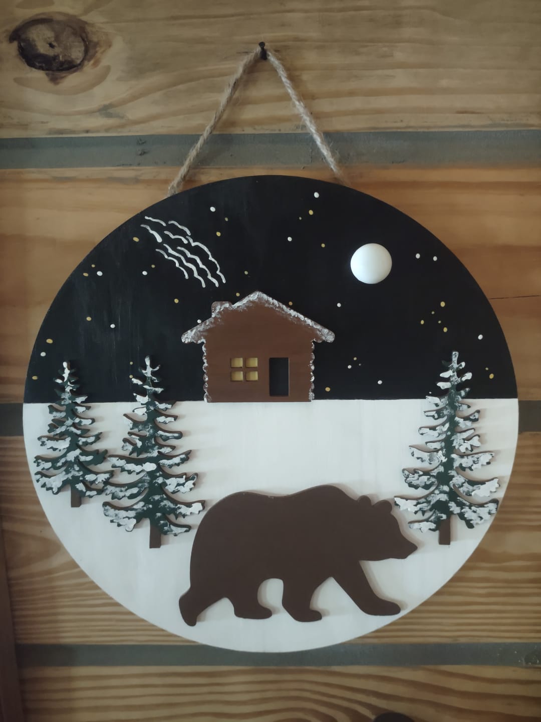 Customer photo review of Unfinished Wood Pine Tree Shape - Craft - up to 46"