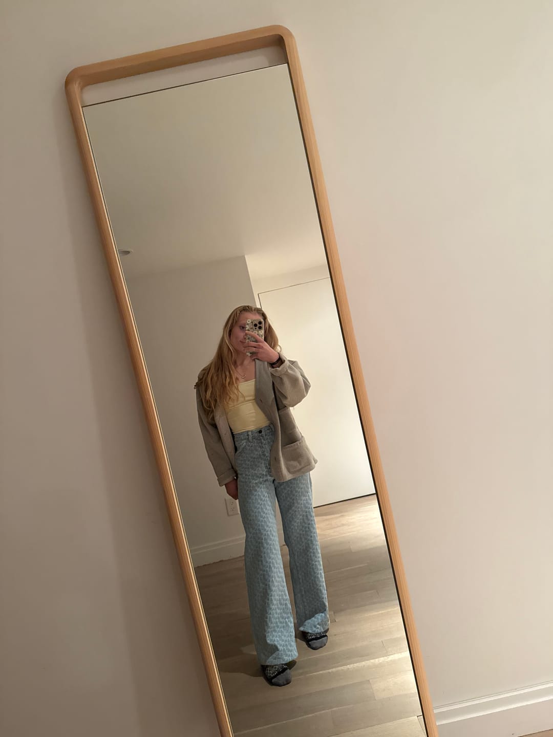 Customer photo review of Stovepipe Jeans • Jacquard Weave Super Bleach