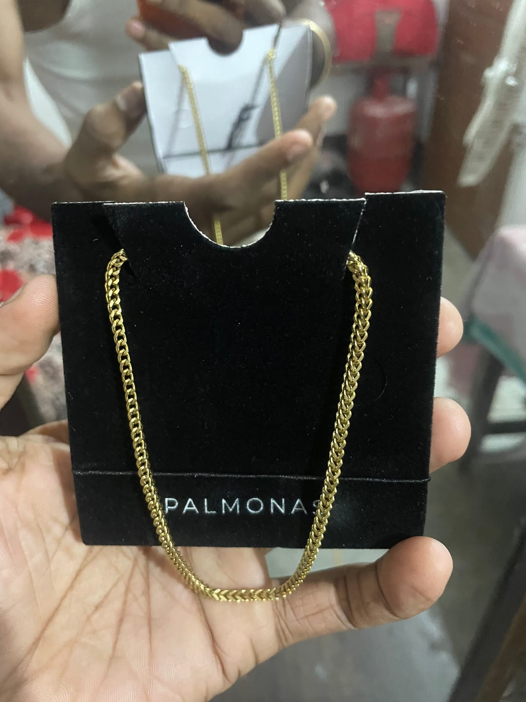 Customer photo review of Rounded Link Statement Chain for Men