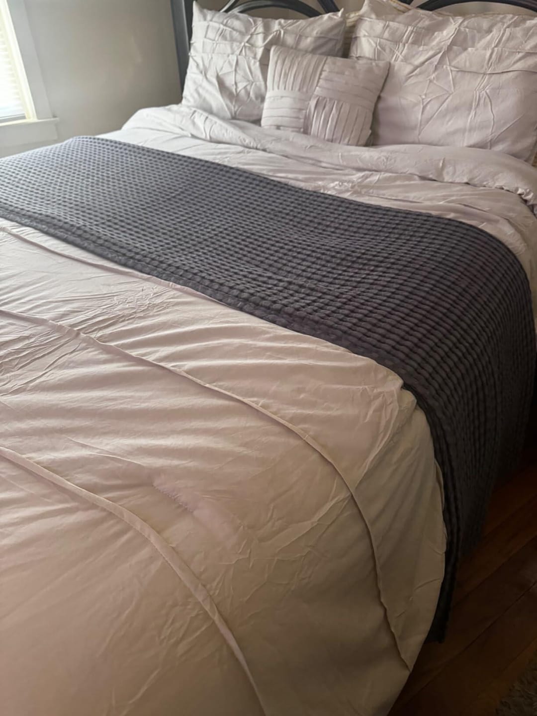 Customer photo review of Breeze Waffle Blanket