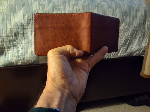Customer photo review of Lanier Premium Bison Bifold