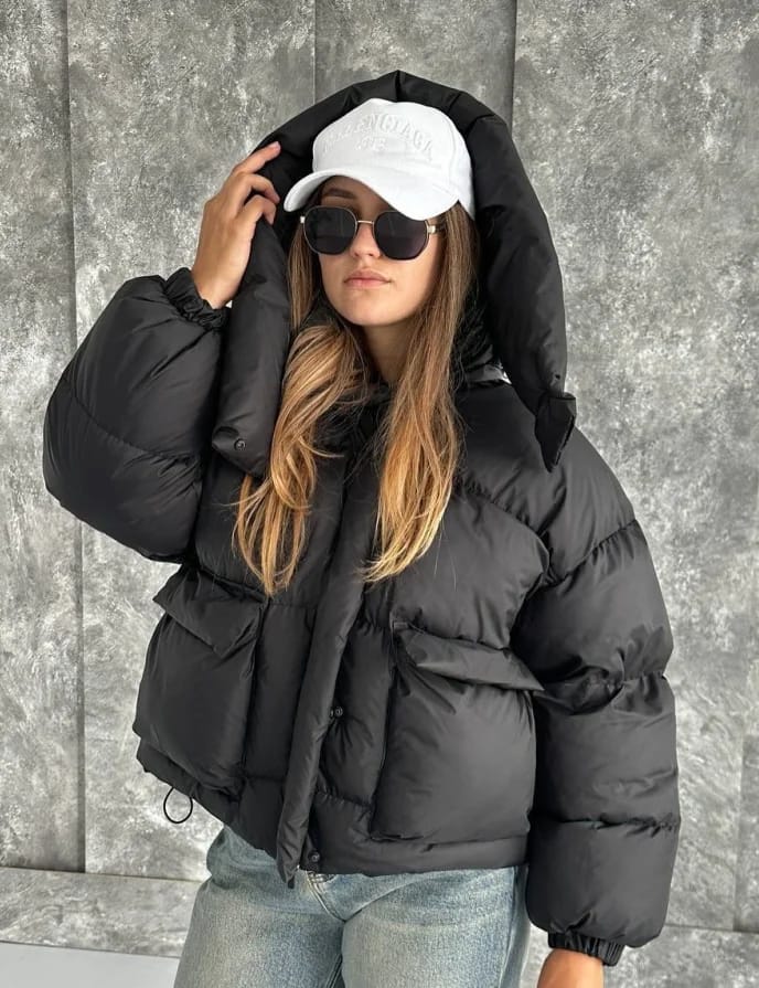 Customer photo review of Jennifer Hooded Puffer Jacket