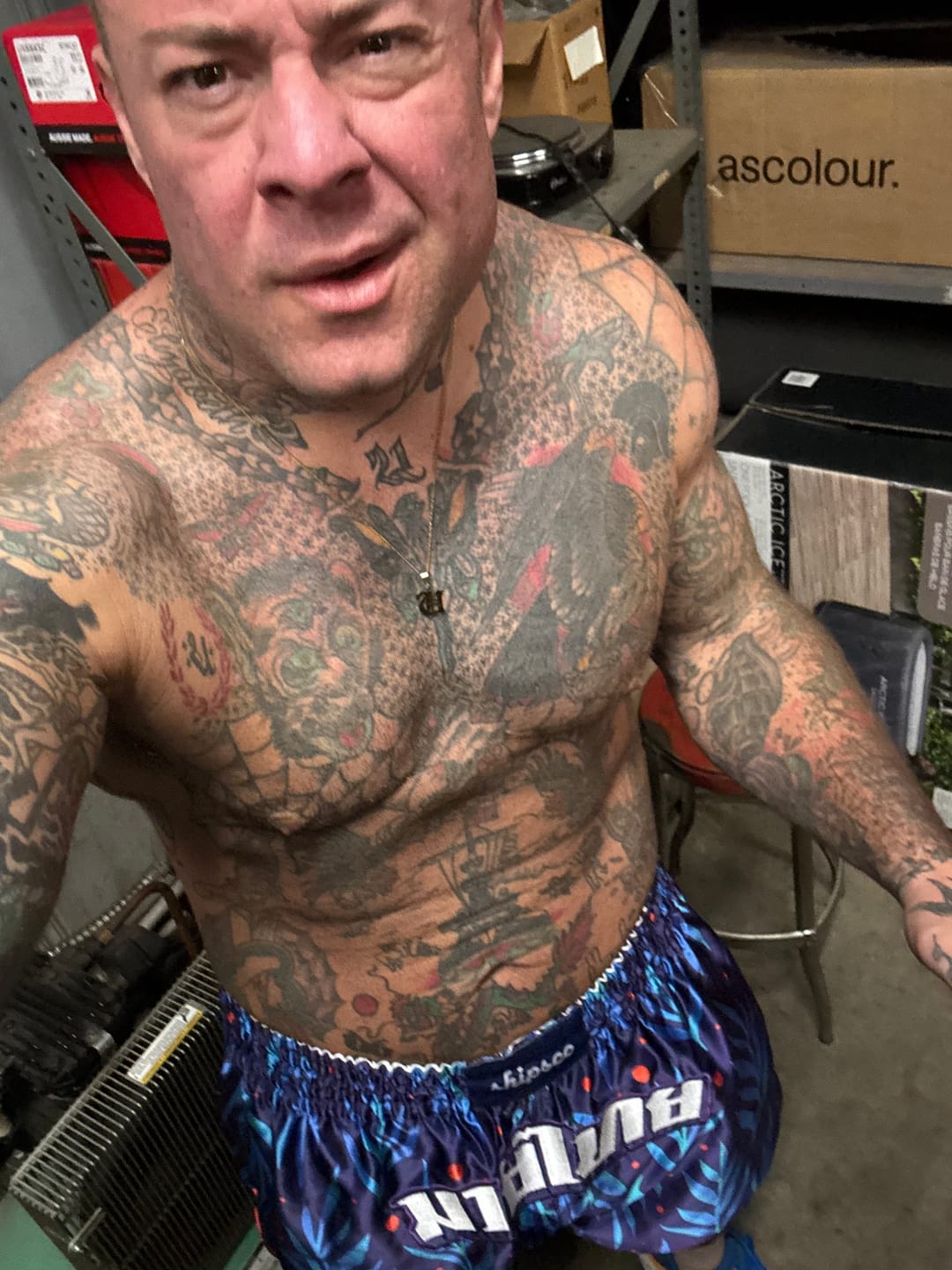 Customer photo review of Muay Thai Mystery Shorts!