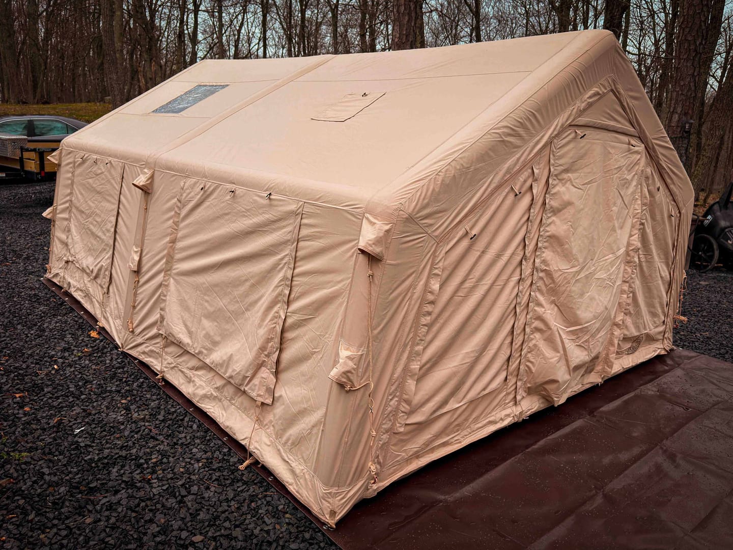 Customer photo review of Coody 17.2 (Koala-7) Beige Large Inflatable Tent for Camping (2-10 person)