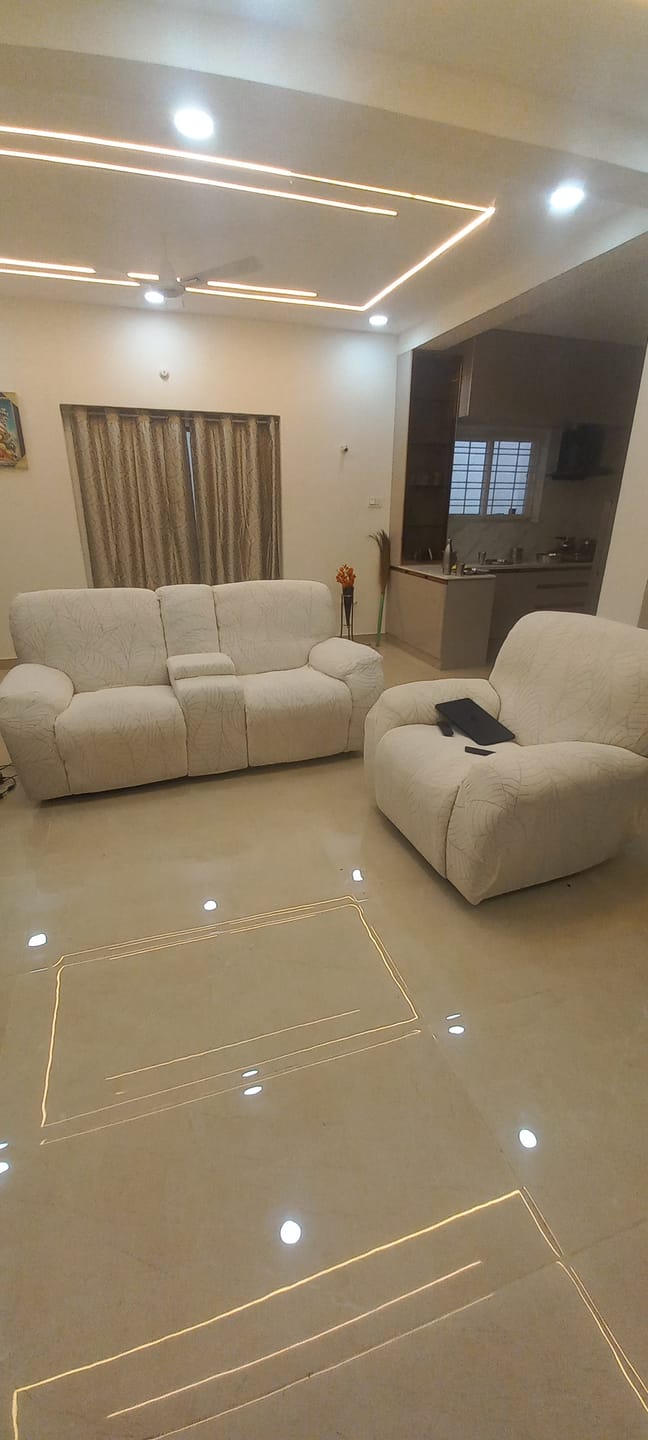 Customer photo review of Jacquard Soft Large Leaf Split Recliner Sofa Cover With Console Cover