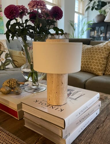 Customer photo review of Auríe Portable Lamp | Travertin & Hør | 25 cm